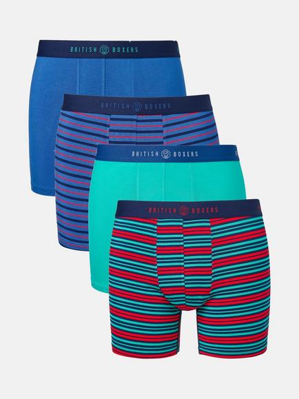 British Boxers Stretch Bamboo Trunks, Pack of 4, Illuminations, Illuminations