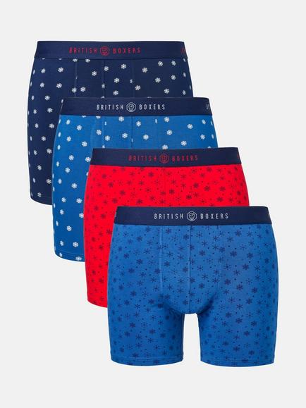 British Boxers Stretch Bamboo Trunks, Pack of 4, Blizzard, Blizzard