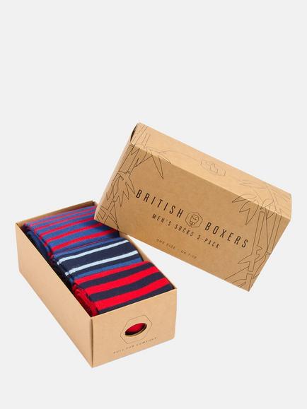 British Boxers Bamboo Blend Stripe Socks, Pack of 3, Industry - view 2, Industry