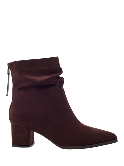 Moda in Pelle Paritza Alcantara Ankle Boots, Dark Brown, Dark Brown