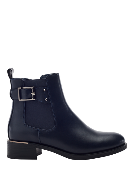 Moda in Pelle Phaedra Porvair Buckle Strap Ankle Boots, Black, Black