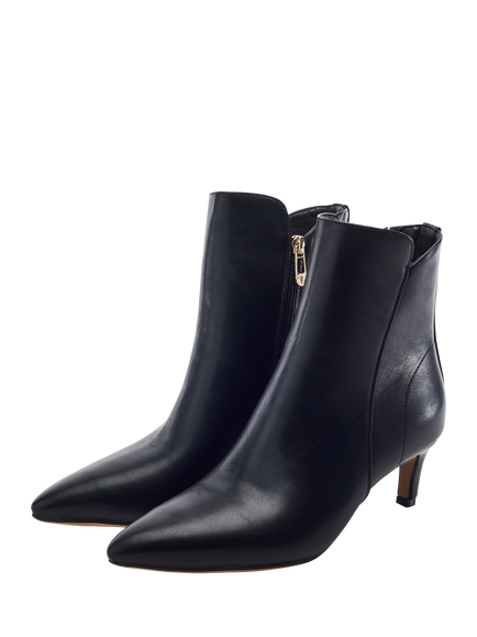 Moda in Pelle Philomena Porvair Kitten Heel Ankle Boots, Black - view 2, Black