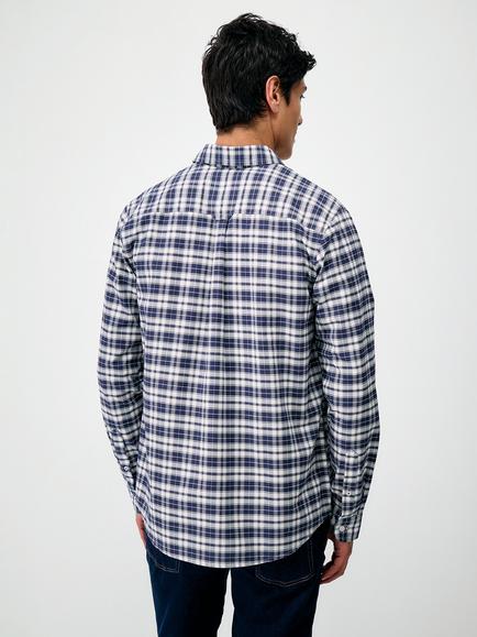 Crew Clothing Cotton Regular Fit Check Oxford Shirt, Blue Multi - view 2, Blue Multi