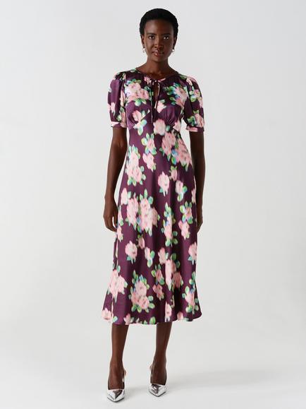 Ghost Kaylee Dress, Purple/.Multi, Purple/Multi