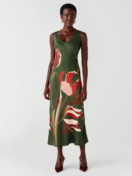 Ghost Palm Dress, Green, Green