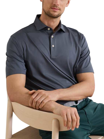 Peter Millar Solid Performance Jersey Polo Shirt, Iron