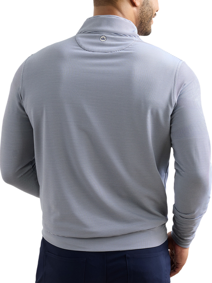 Peter Millar Quarter-Zip Track Top - view 2, Navy/White