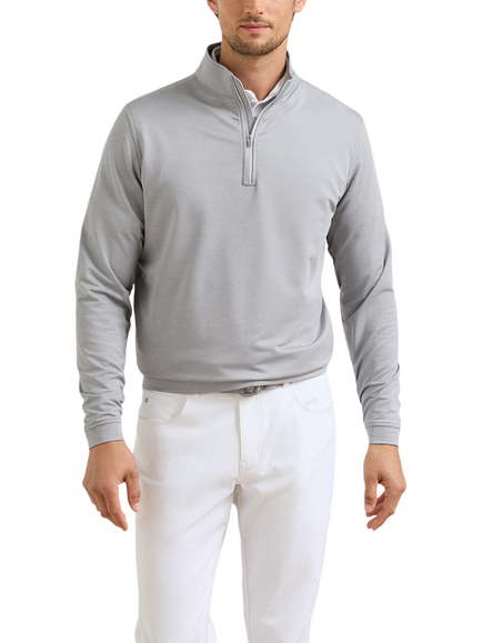 Peter Millar Perth Quarter-Zip Track Top, Gale Grey