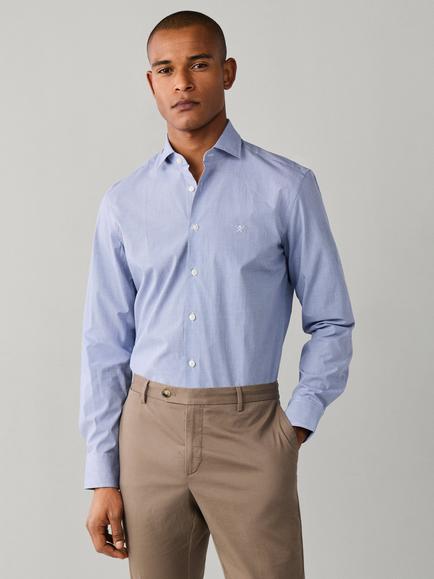 Hackett London City Gingham Cotton Tailored Fit Shirt, Navy, Navy