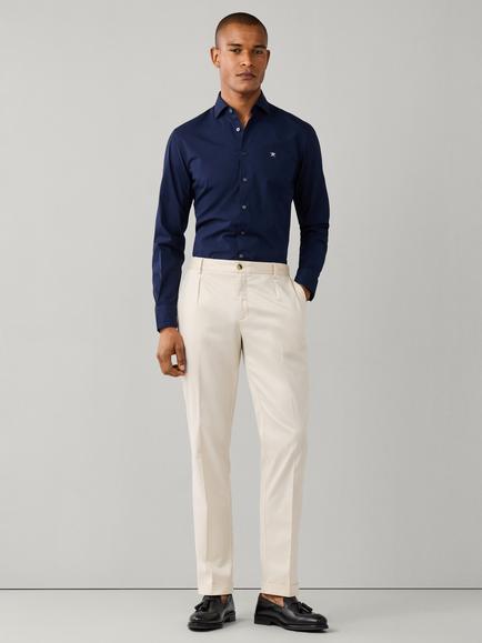 Hackett London Cotton Rich Tailored Fit Shirt - view 2, Old Navy