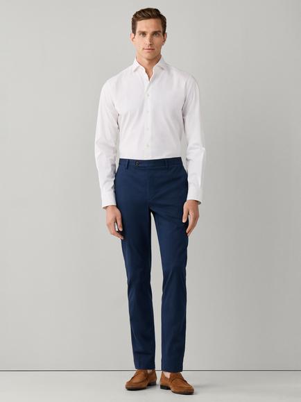 Hackett London Cotton Rich Tailored Fit Shirt - view 2, Optic White