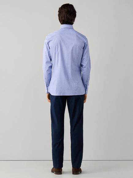 Hackett London Bi-Stretch Cotton Rich Regular Fit Gingham Shirt - view 2, Navy
