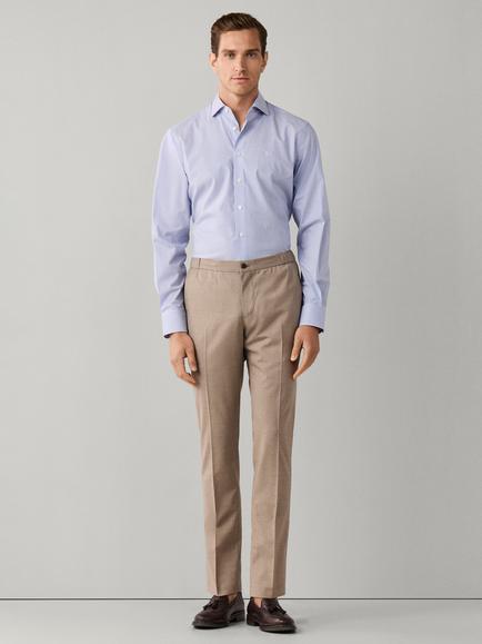 Hackett London Cotton Rich Tailored Fit Bengal Stripe Shirt - view 2, Navy