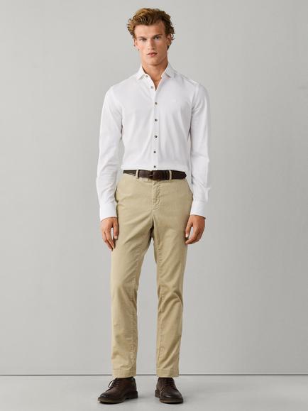 Hackett London Cotton Cutaway Collar Tailored Fit Shirt - view 2, Optic White