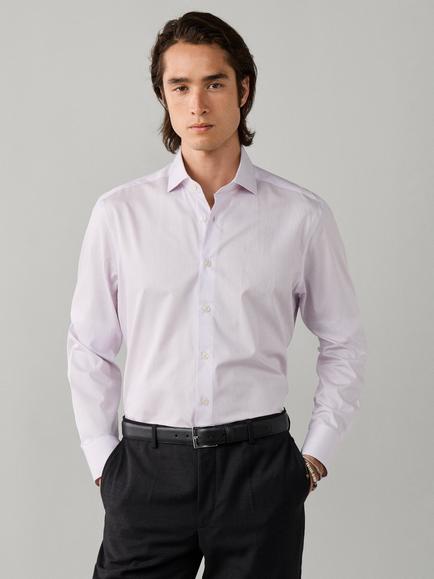 Hackett London Cotton Regular Fit Two-Tone Stripe Shirt, Powder Pink, Powder Pink