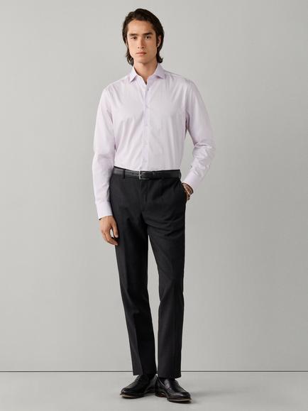 Hackett London Cotton Regular Fit Two-Tone Stripe Shirt, Powder Pink - view 2, Powder Pink