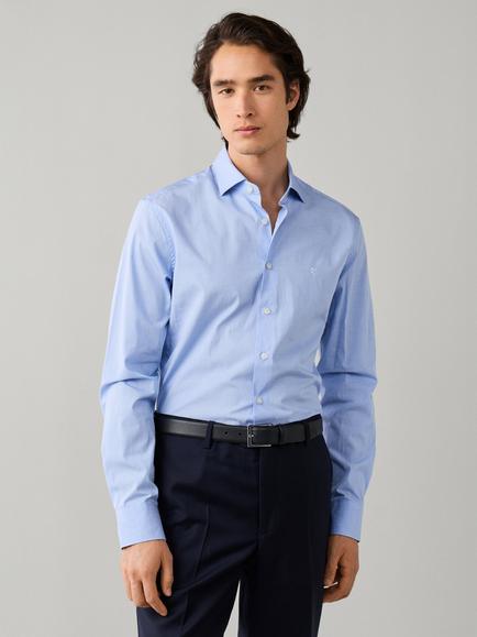 Hackett London Woven Cotton Tailored Fit Shirt, Light Blue