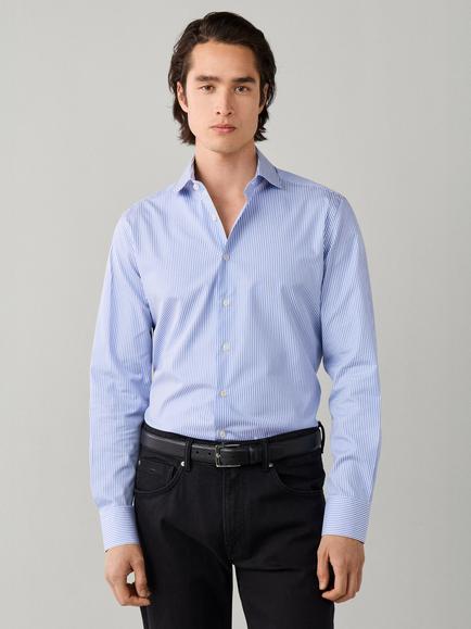 Hackett London Formal Bengal Stripe Shirt, Soho Blue, Soho Blue