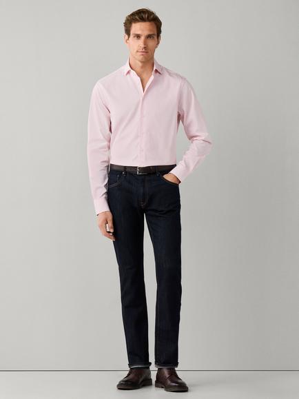 Hackett London City Fine Stripe Cotton Regular Fit Shirt, Powder Pink