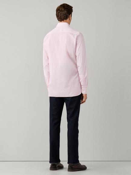 Hackett London City Fine Stripe Cotton Regular Fit Shirt - view 2, Powder Pink