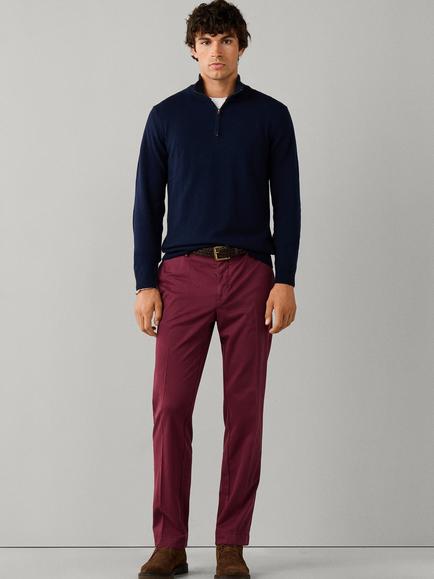 Hackett London Quarter Zip Merino Wool Blend Jumper - view 2, Old Navy