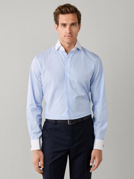 Hackett London Formal Fine Stripe Shirt, Light Blue, Light Blue