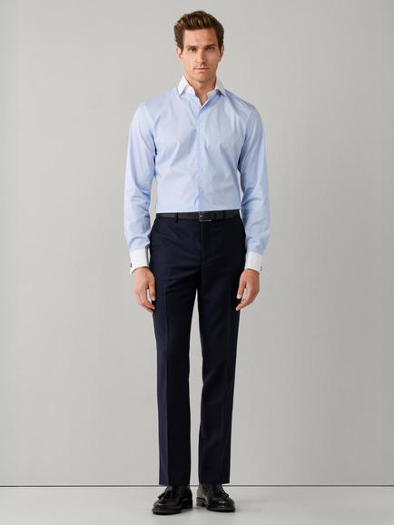 Hackett London Formal Fine Stripe Shirt, Light Blue - view 2, Light Blue