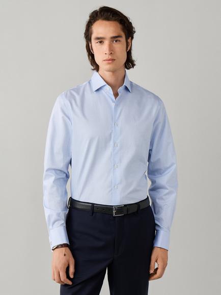 Hackett London Cotton Knightsbridge Collar Regular Fit Check Shirt, Soho Blue, Soho Blue