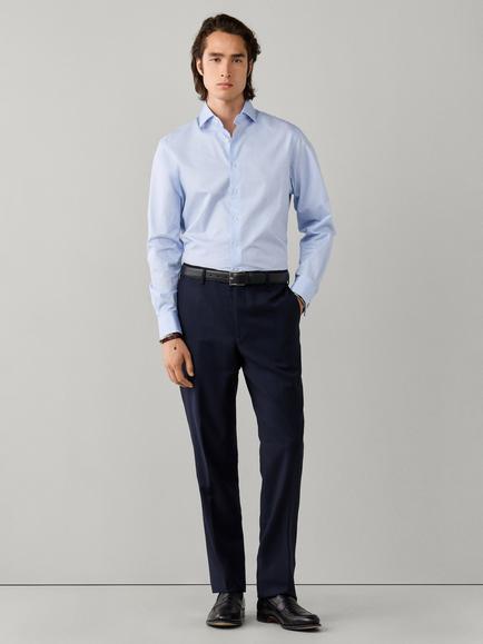 Hackett London Cotton Knightsbridge Collar Regular Fit Check Shirt, Soho Blue - view 2, Soho Blue