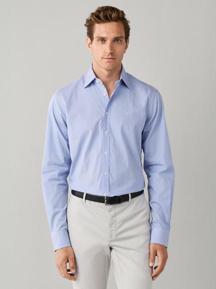 Hackett London City Shadow Stripe Shirt, Oxblood Red