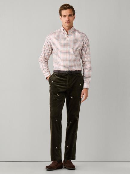 Hackett London Wide Tattersall Cotton Tailored Fit Check Shirt, Multi - view 2, Multi