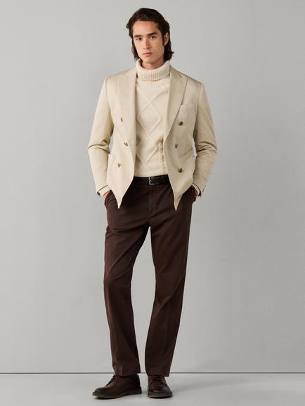 Hackett London Sanderson Tailored Fit Chinos - view 2, Ebony Brown