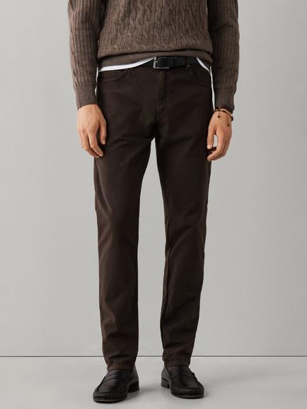Hackett London Trinity Cotton Rich Trousers, Ebony Brown