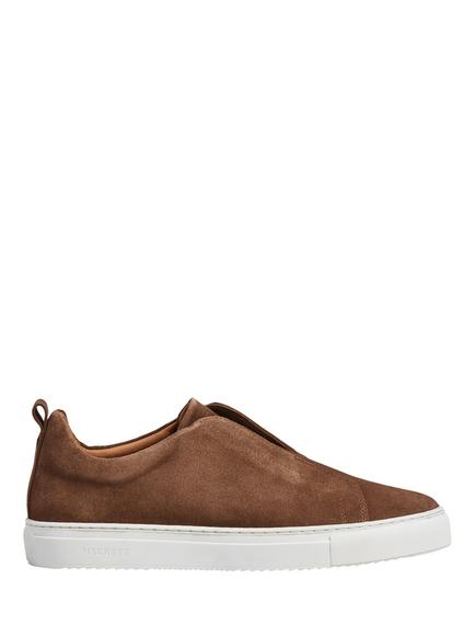 Hackett London Vision Pebble Suede Slip On Trainers, Nut Brown, Nut Brown