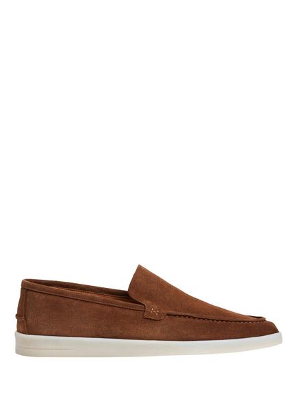 Hackett London Martin Plain Suede Loafers, Sculpture Orange