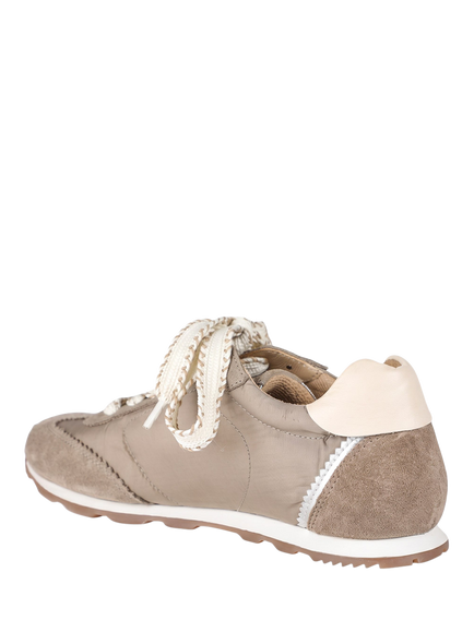 Jones Bootmaker Alara Cushioned Lace Up Trainers - view 2, Beige