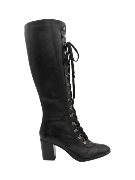Jones Bootmaker Lianalong Leather Calf Boots, Black, Black