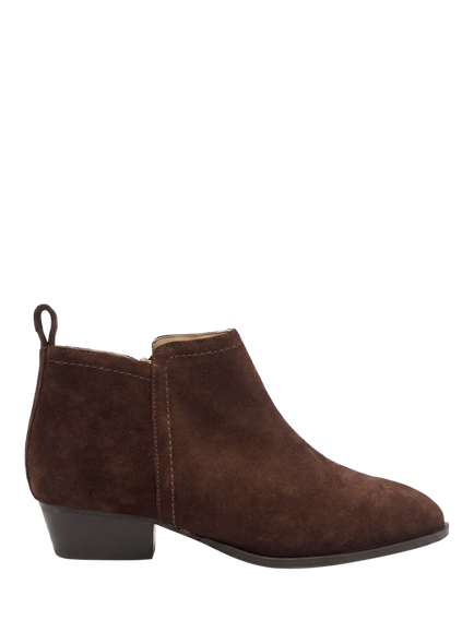 Jones Bootmaker Floralie Suede Ankle Boots, Chocolate Brown