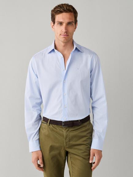 Hackett London City Awning Stripe Shirt, Light Blue, Light Blue