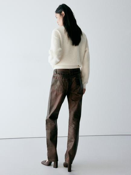 Mango Boucle Funnel Neck Bomber Jacket, Raw - view 2, Raw