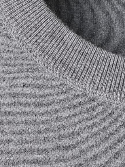 Mango Crew Neck Knit Jumper, Grey - view 2, Grey