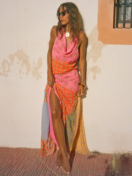 Never Fully Dressed Mix Tile Skirt, Multi, Multi