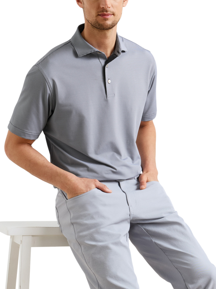 Peter Millar Short Sleeve Jersey Polo Shirt, Iron, Iron