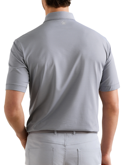 Peter Millar Short Sleeve Jersey Polo Shirt, Iron - view 2, Iron