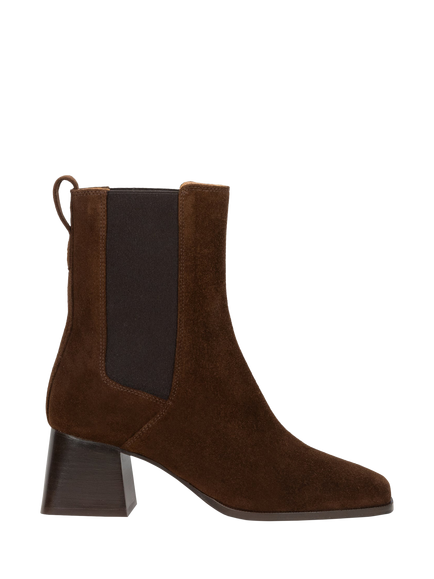 Bobbies Loïs Suede Block Heel Ankle Boots, Rockies Brown, Rockies Brown
