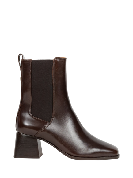Bobbies Loïs Leather Block Heel Chelsea Boots, Mahogany