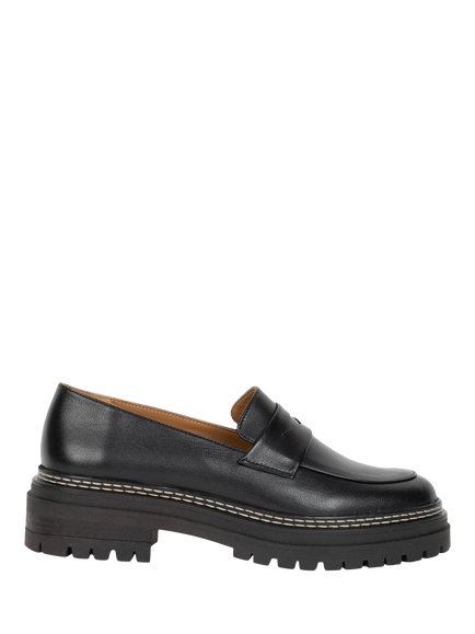Bobbies Amalia Leather Loafers, Passion Black, Passion Black