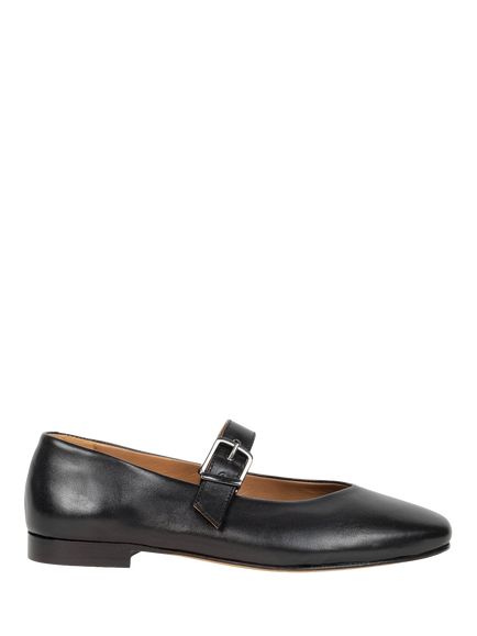 Bobbies Mado Leather Mary Janes, Passion Black, Passion Black