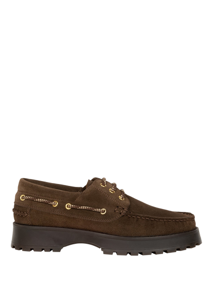 Bobbies Benthe Suede Lace Up Boat Shoes, Rockies Brown, Rockies Brown