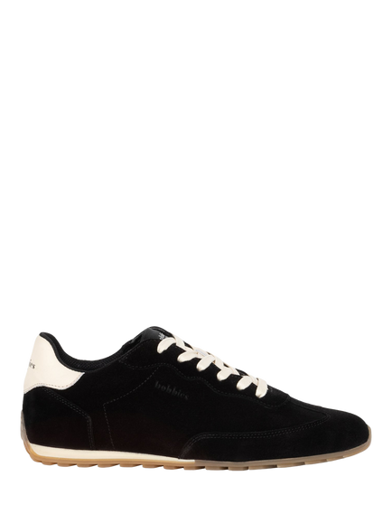 Bobbies Kimi Suede Lace Up Trainers, Black